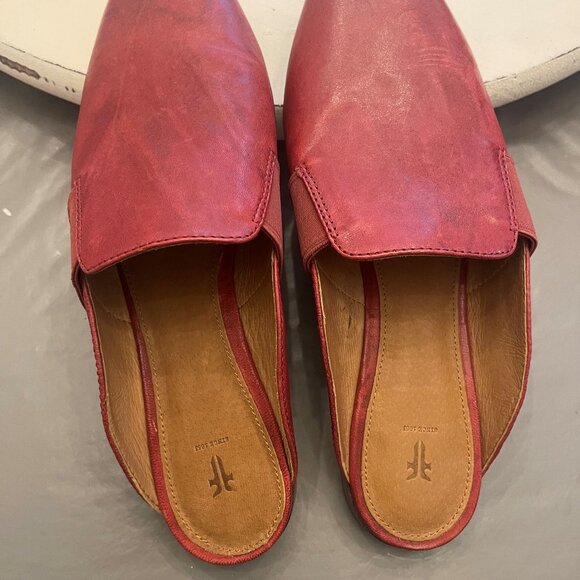 Frye Terri Gore Red Clay leather mules - Picture 1 of 9